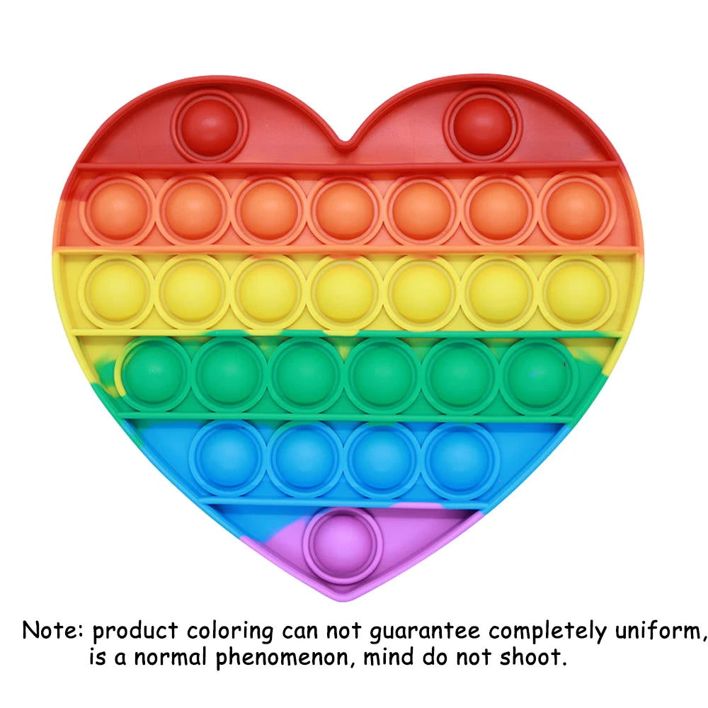 Push Pop Fidget Toy – Rainbow Bubble Sensory Stress Relief Game