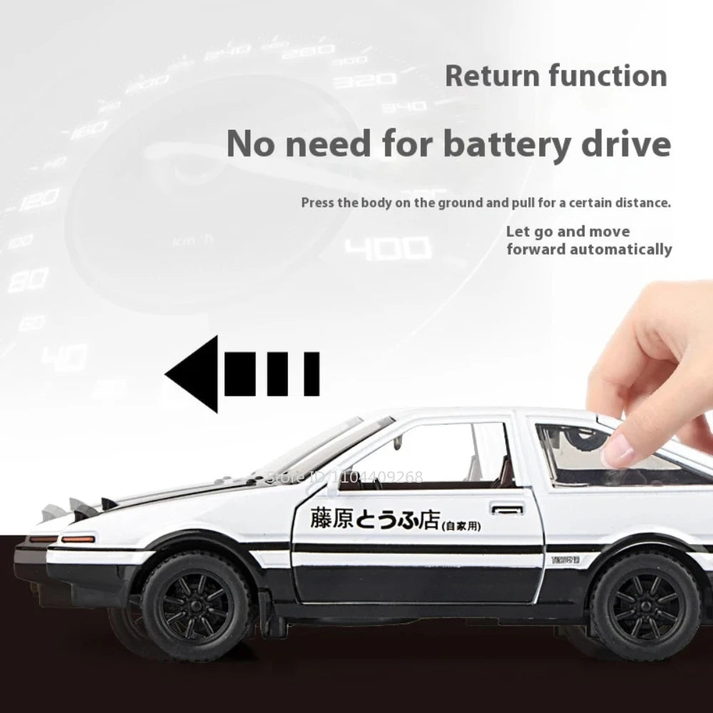 1:30 Diecast Car – Alloy Pull Back Model with Sound & Lights