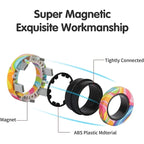 Magnetic Fidget Rings – 3PCS Rotating Sensory Spinner Toy