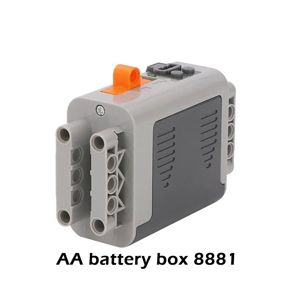 MOC Power Functions Servo Train Motor Battery Box Switch Light IR Remote Control Receiver Technical Parts Set Building Blocks