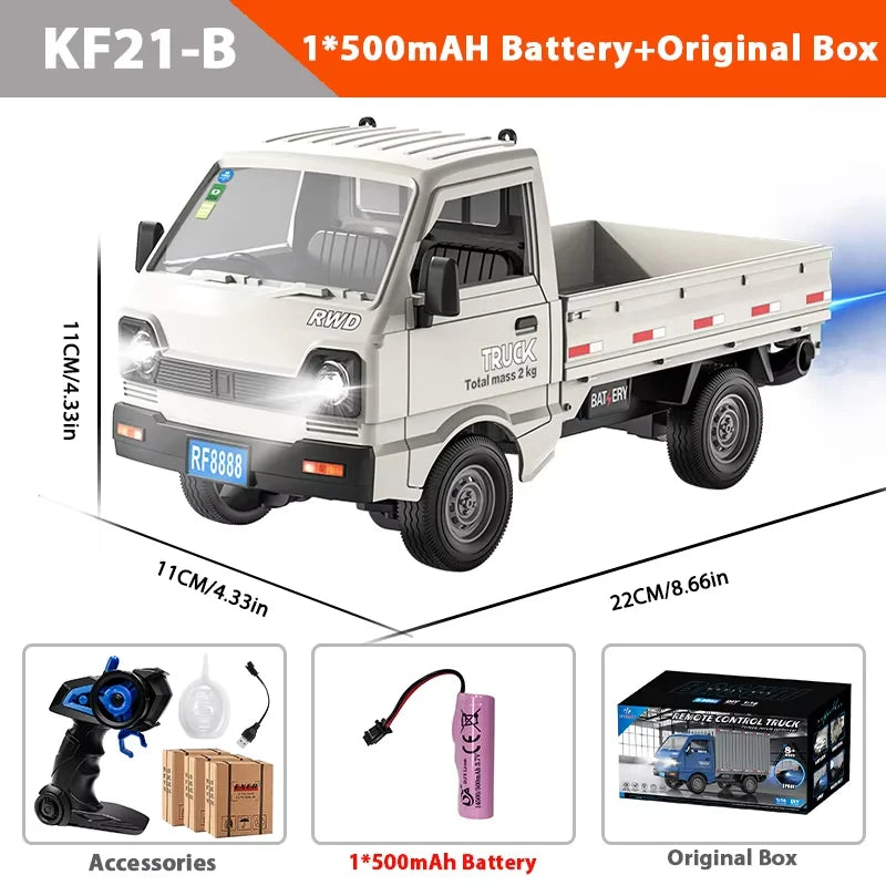 RC Drift Truck 1:18 with LED Lights, Remote Control Climbing Car