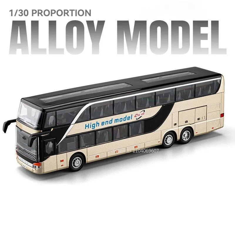 1:30 Diecast Bus – Alloy Double Decker Model