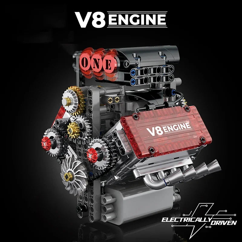 V8 Engine Building Blocks – Mechanical Model Construction Kit