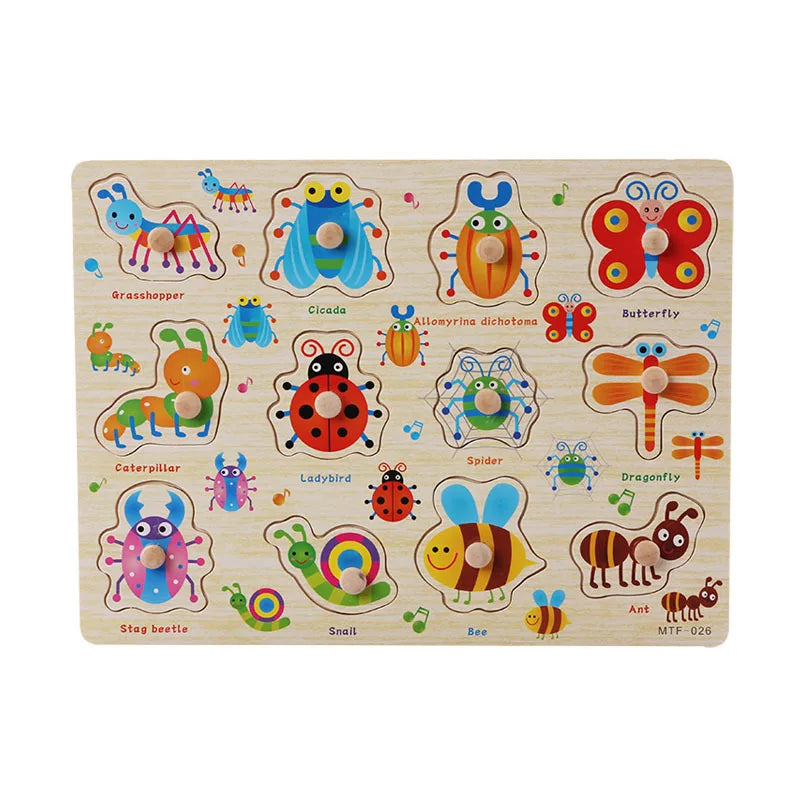 Wooden Montessori Puzzle – Baby Learning Board
