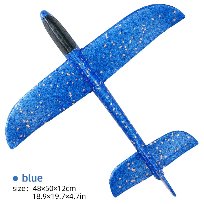 50/33CM Big Foam Plane Glider Hand Throw Airplane LED Inertial EPP Bubble Planes Outdoor Launch Kids Toys for Children Boys Gift