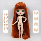 1/6 BJD Doll 30cm Red Brown Hair Jointed Body – Collectible Fashion Doll