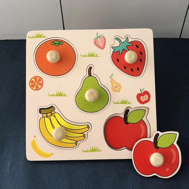 Wooden Shape Sorting Toy – Montessori Color Matching Puzzle