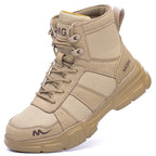 Halloween Men's Steel Toe Work Boots Water-Resistant Anti-Impact Puncture-Proof Tactical Hiking Boots for Industrial Outdoor Use