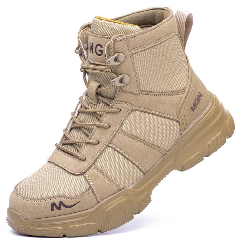 Halloween Men's Steel Toe Work Boots Water-Resistant Anti-Impact Puncture-Proof Tactical Hiking Boots for Industrial Outdoor Use