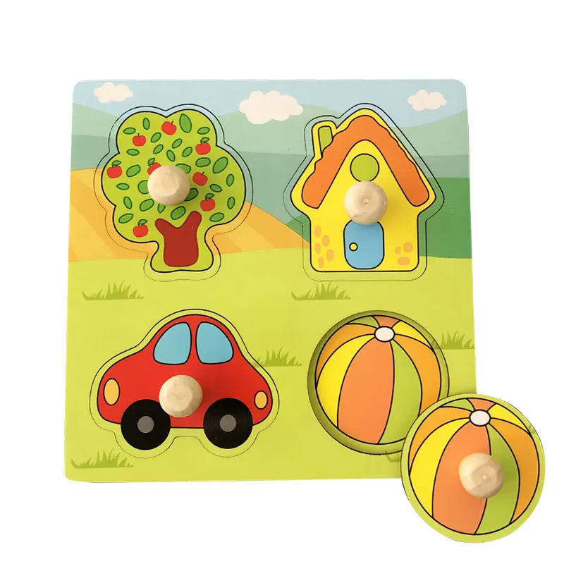 Wooden Montessori Puzzle – Baby Learning Board