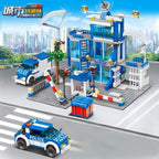 Police Station Building Set – City DIY Construction Model