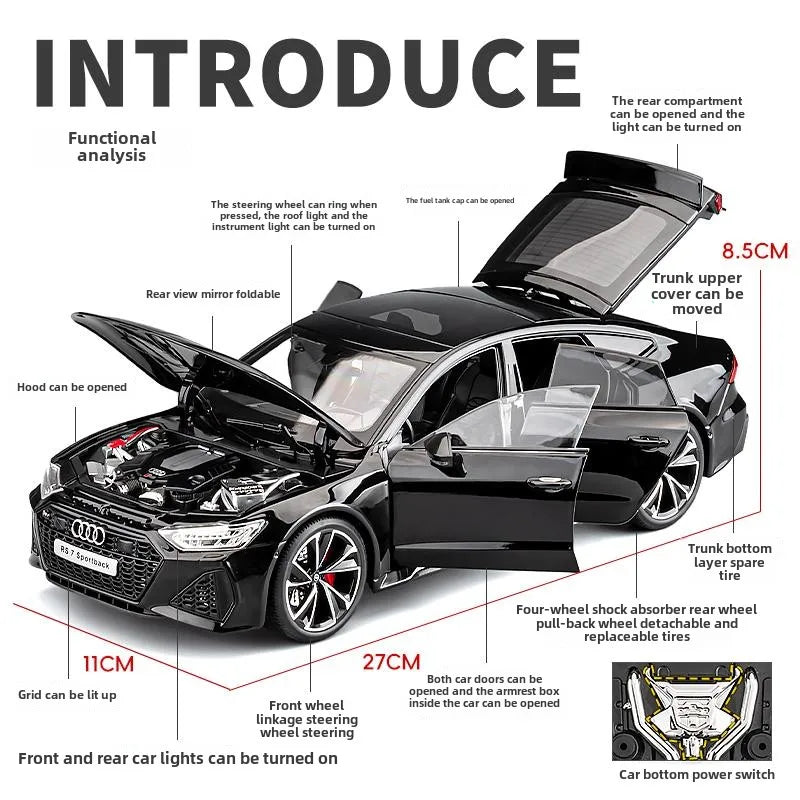 1:18 Diecast Car Model – Alloy Miniature Collectible
