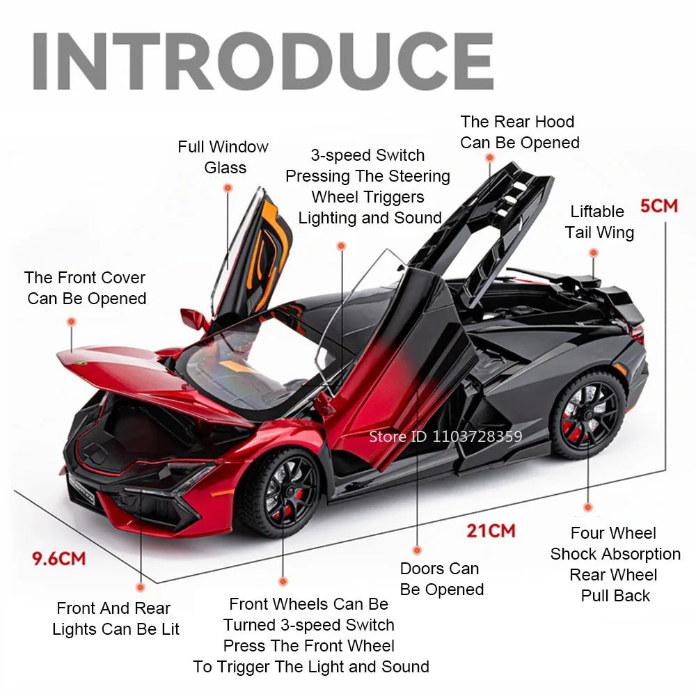 Diecast Sports Car – 1:24 Alloy Toy