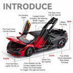 1:24 Diecast Sports Car Model – Sound & Light Pull Back Toy
