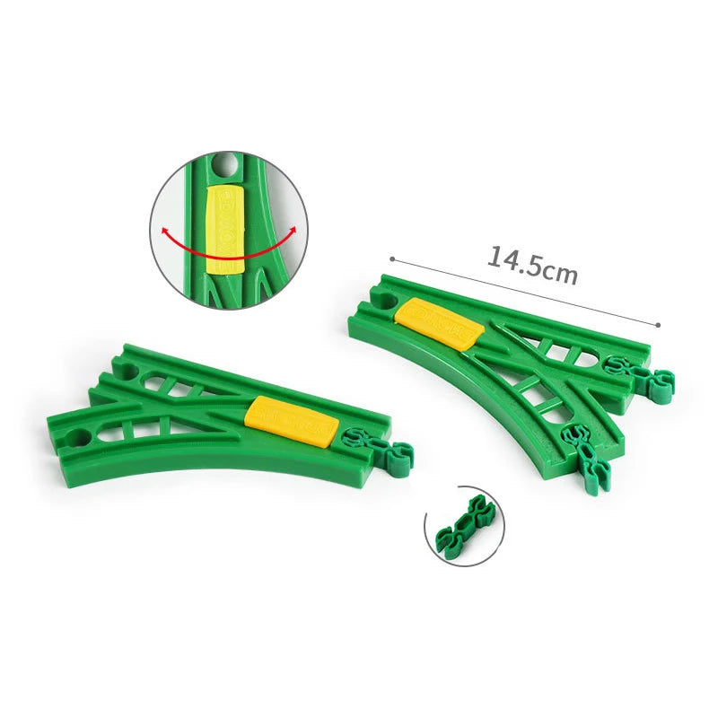 Wooden Train Track Toys Railway Rails Accessories Fit Thomas Train Road Connector Wood Railway Bridge Children Birthday Gifts