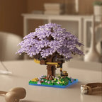 Cherry Blossom Building Blocks – Purple Tree House Model Set