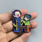 Cute Anime Couple Cartoon Enamel Brooch Pin Jinshi Mao Mao Collar Lapel Pins Badges Brooches Fashion Jewelry Accessories