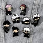 8pcs Itadori Yuji Enamel Pin Set Cartoon Character Brooch Creative Metal Badge Jewelry for Clothing Backpack Souvenir Gift