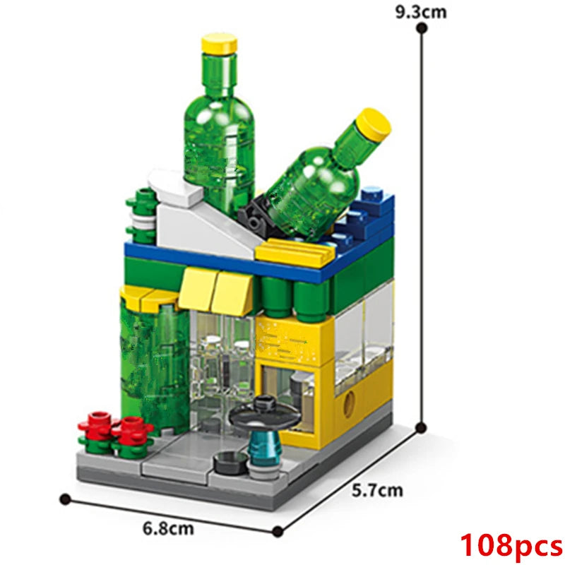 Mini Restaurant Building Blocks – Café & Food Store Kit