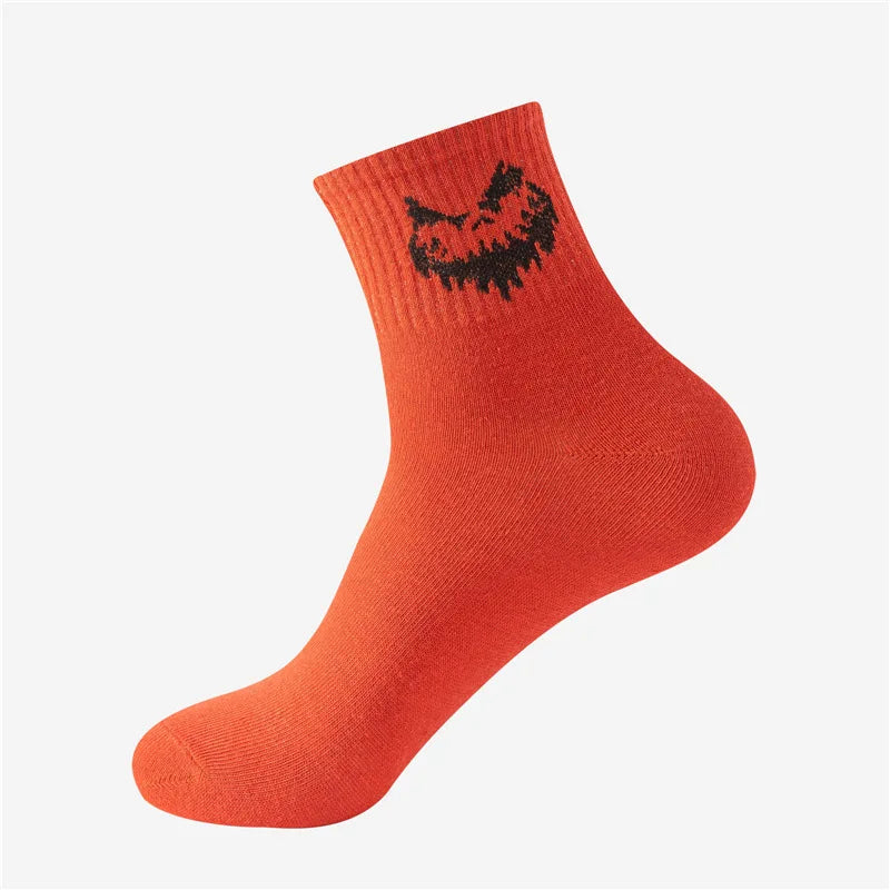Halloween Socks for Men – 5 Pair Spooky Mid-Calf Crew Socks