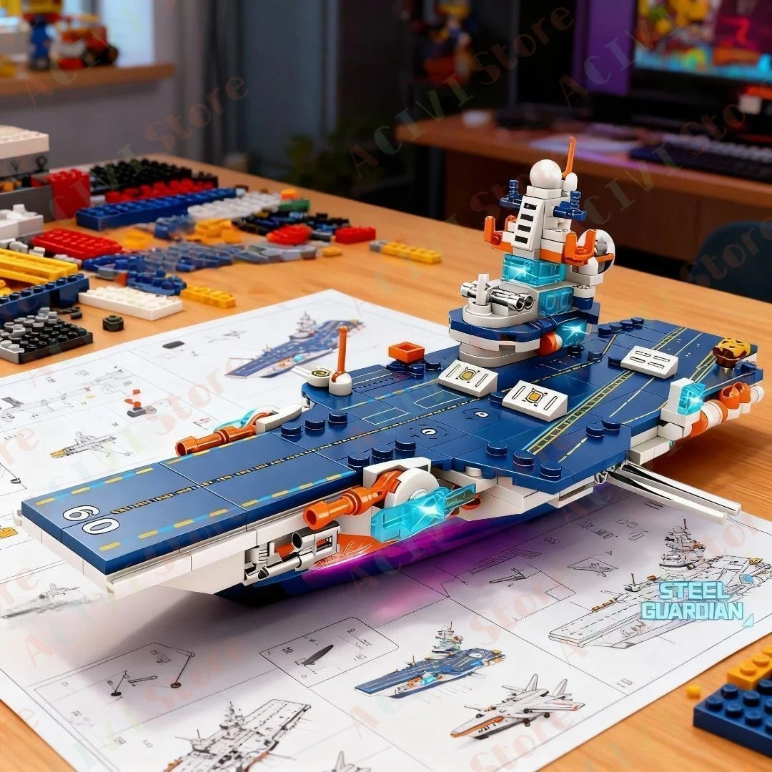 Ship Building Blocks Set – Ship & Aircraft Model Construction Kit