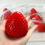 1Pc Squishy Big Strawberry Squeeze Toy Soft Pinch Fruit Pop Fidget Toys Party Entertainment Games Halloween Christmas Gift