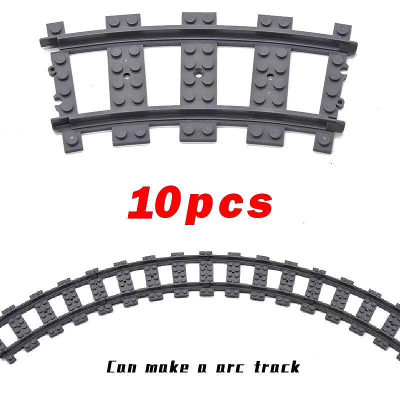Flexible Train Track Building Blocks – Curved & Straight Rail Set
