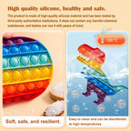 Pop It Fidget Toy – Rainbow Bubble Push Pop Sensory Toy