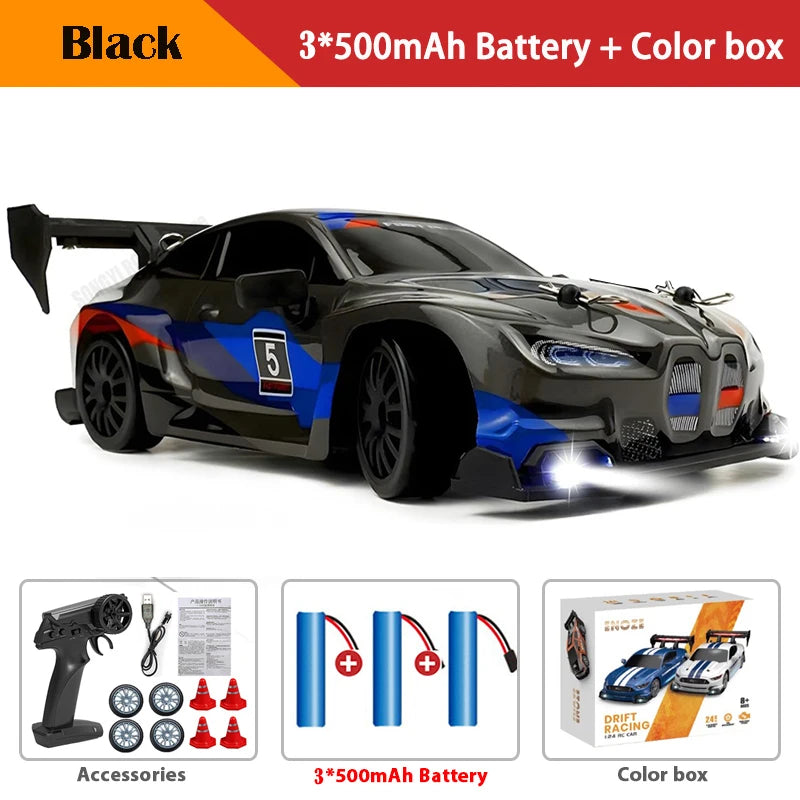 RC Drift Car 4WD Remote Control Car with LED Lights, 2.4GHz