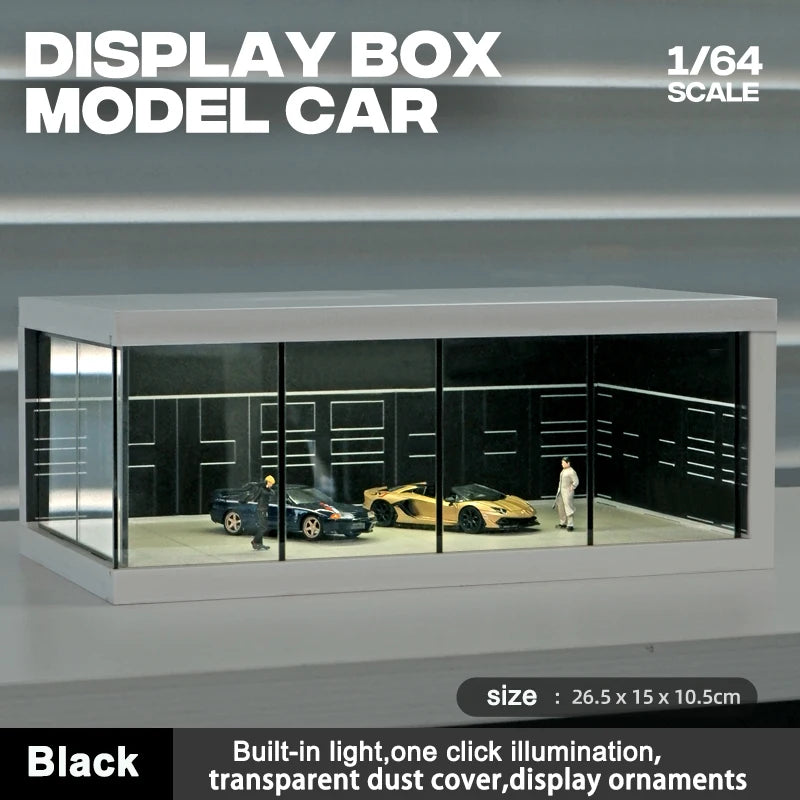 1/64 Garage scene Model Scene with Light Version Simulation Model Scene Decoration Collect (Excluding dolls and car models)