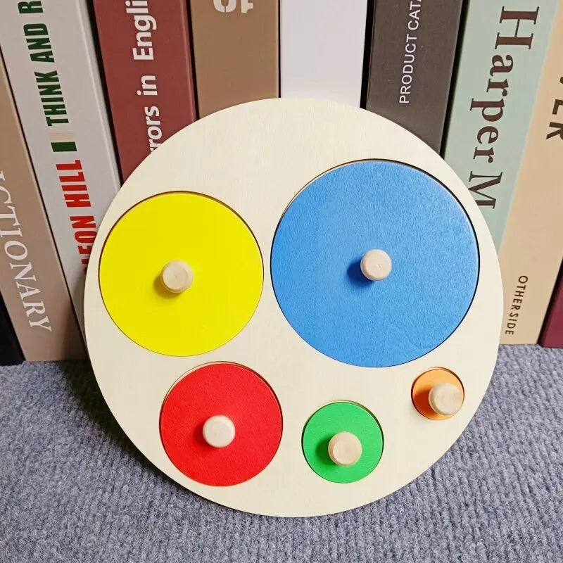 Wooden Shape Sorting Toy – Montessori Color Matching Puzzle