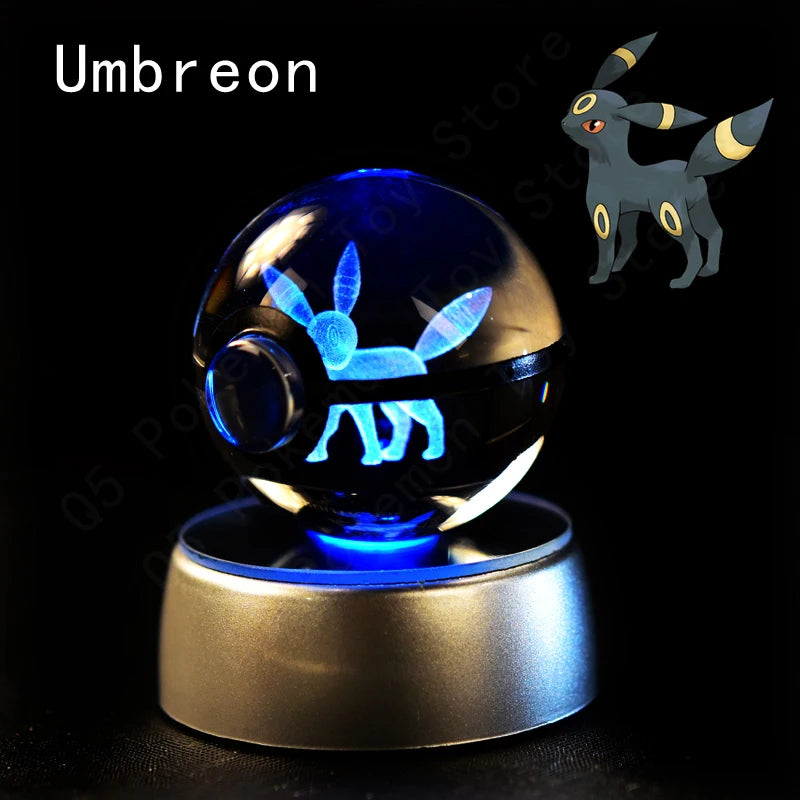 3D Crystal Ball Lamp – Glass LED Night Light Collectible