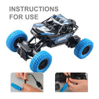 Remote Control Car with Flashing Lights, Rubber Wheels & Off-Road Design