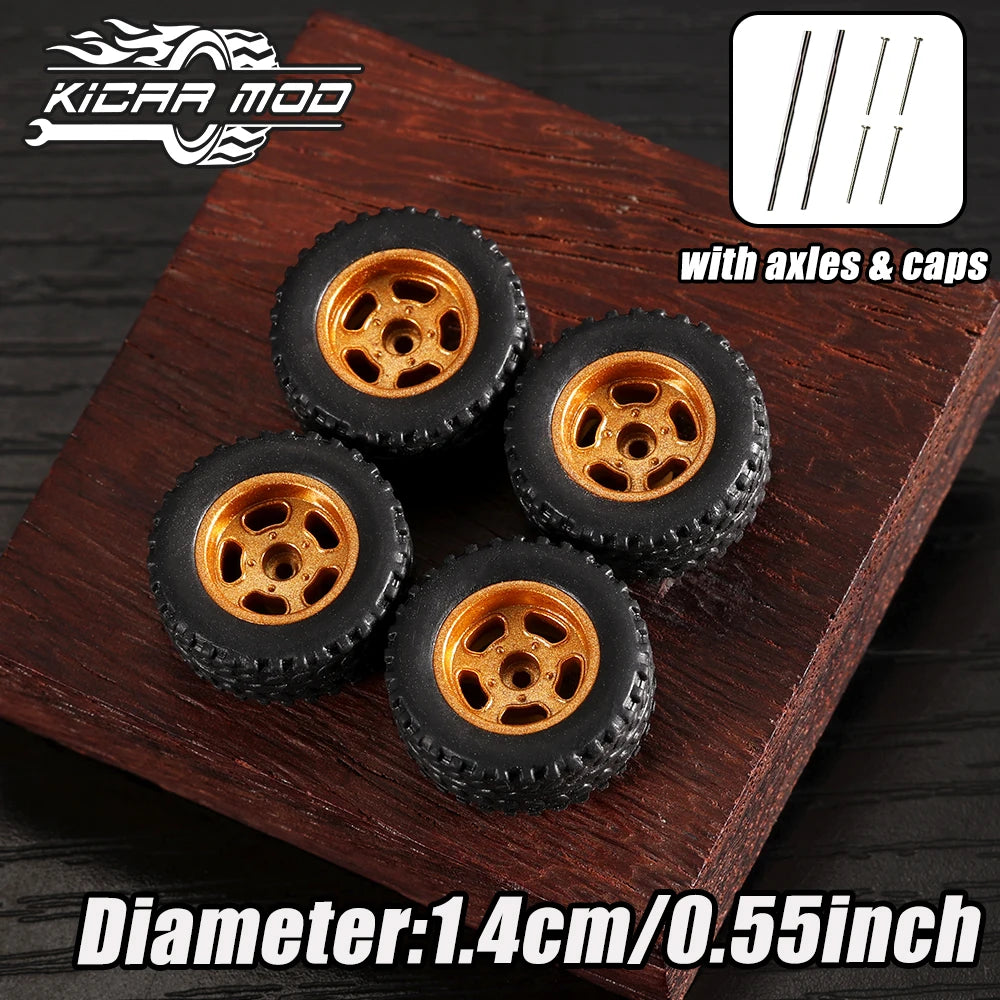 1:64 Model Car Wheels – Off-Road Rivet Tire Set