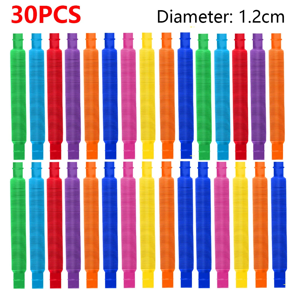 Telescopic Pop Tubes – Colorful Sensory Stretch Fidget Toys