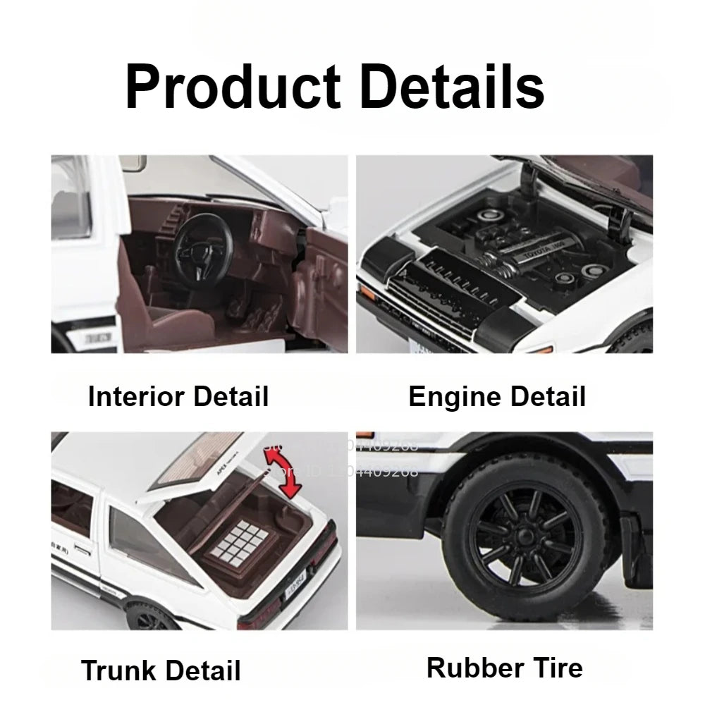 1:30 Diecast Car – Alloy Pull Back Model with Sound & Lights