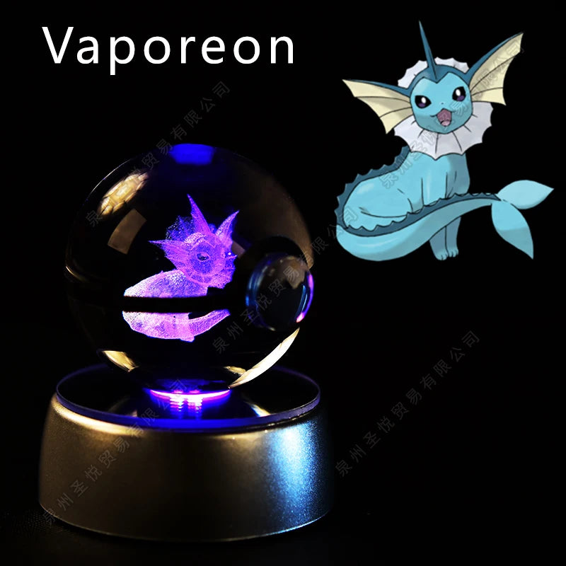 3D Crystal Ball Night Light – LED Glass Decorative Lamp