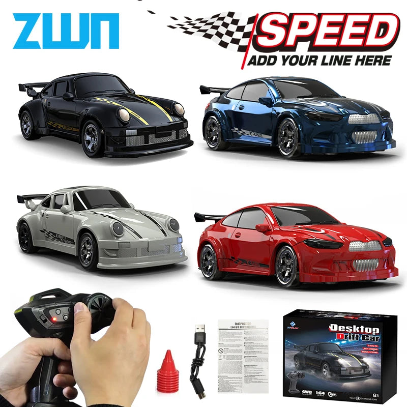 1/64 RC Drift Car 2.4G 4WD Mini Remote Control Racing Car