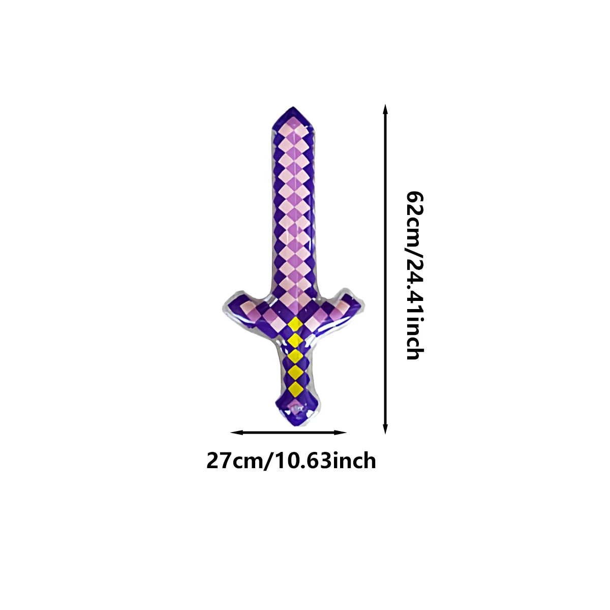 Pixel Style Toys Gemstone Sword Gold Sword Toys Home Games Inflatable Supplies Swords Christmas Gifts