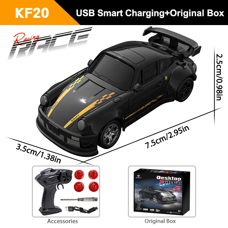 Mini RC Car 1:64 4WD Drift Racing Remote Control Car
