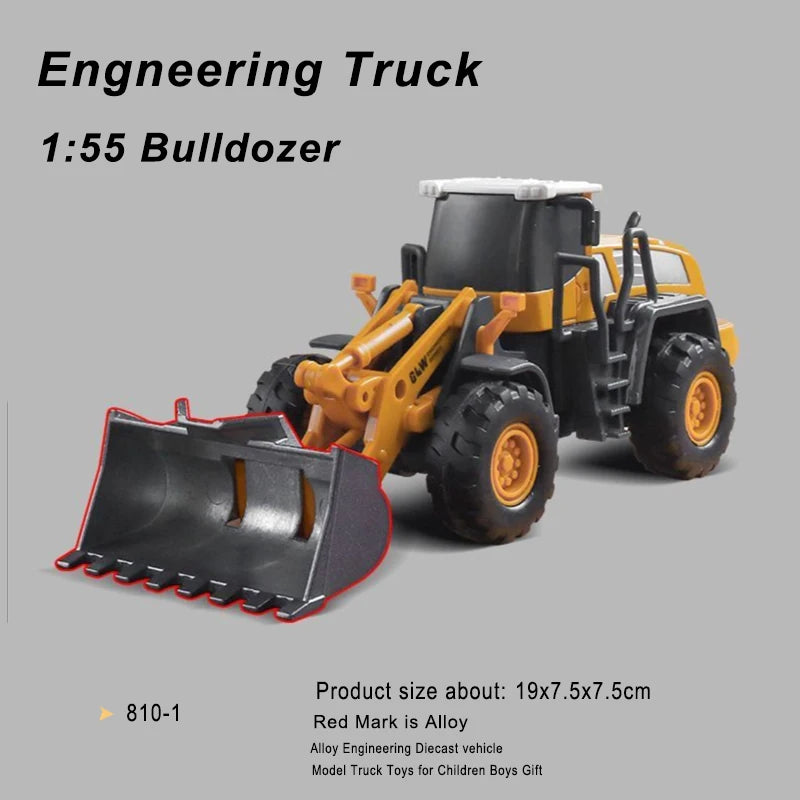 Diecast Construction Vehicle – Crane, Excavator & Bulldozer