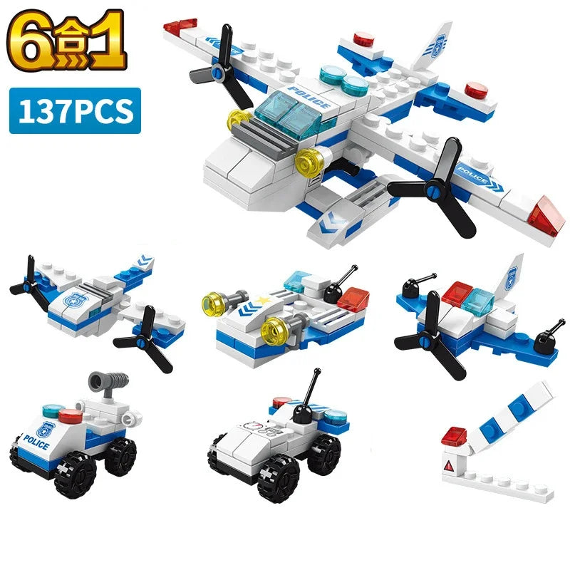 City Building Blocks – 6-in-1 Vehicle Set