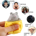 Mouse Cheese Squeeze Toy – Pop Up Interactive Fidget