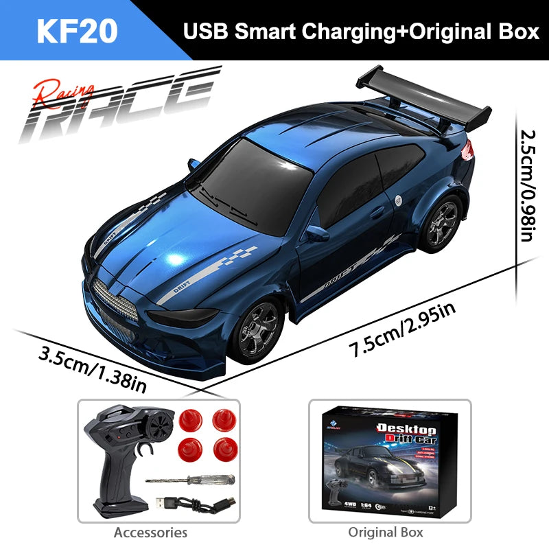 Mini RC Car 1:64 4WD Drift Racing Remote Control Car