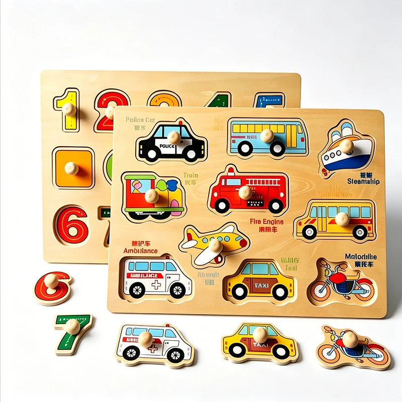 Wooden Montessori Puzzle – Baby Learning Board
