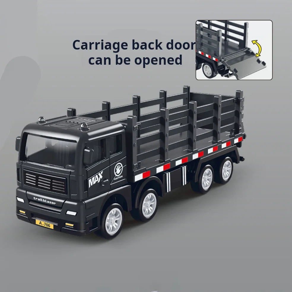1:32 Container Truck Toy – Pull Back Freight Model