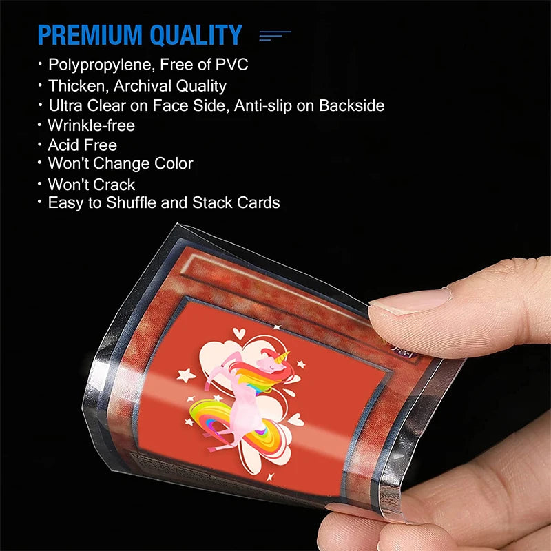 Trading Card Sleeves – 100 Pack Clear PVC Protectors