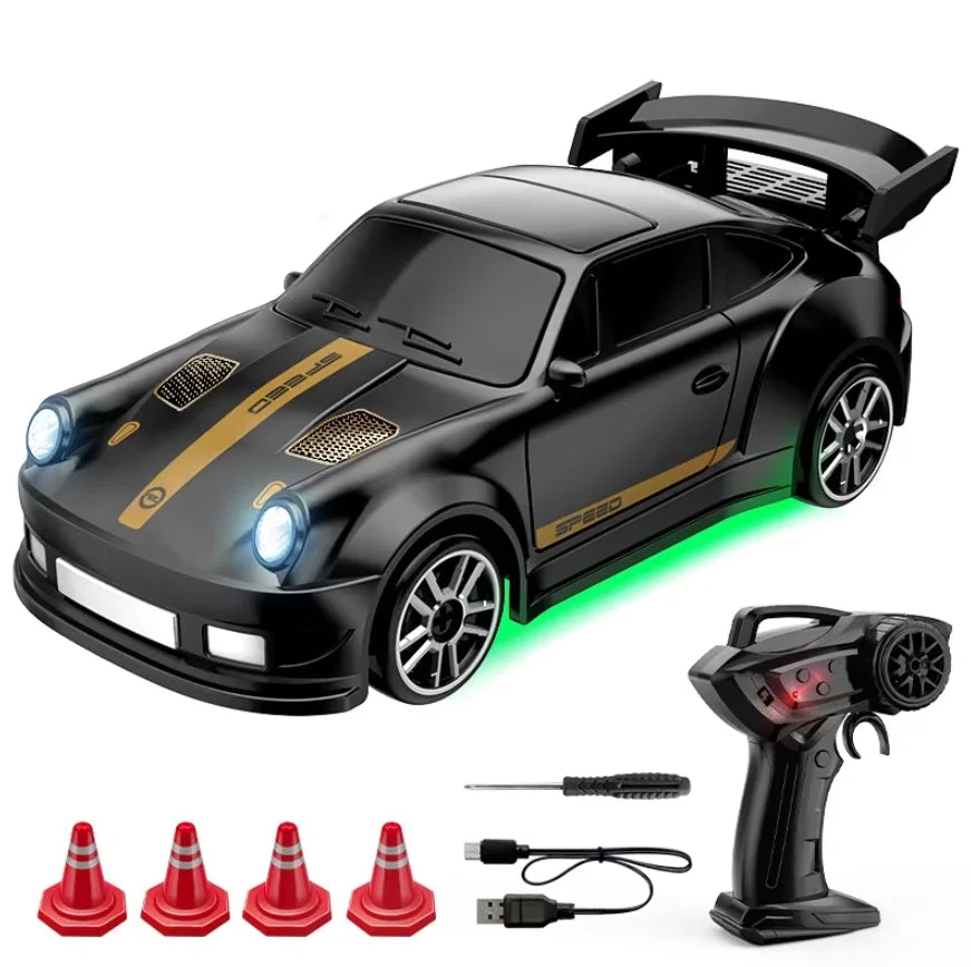 Mini RC Car 1:64 Off-Road Climbing Vehicle with Trailer