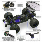 High Speed RC Car 1:14 4WD Brushless Off Road Racing Truck