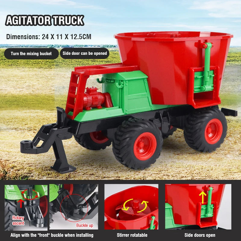 RC Farm Tractor 1:24 with Trailer Remote Control Farm Vehicle
